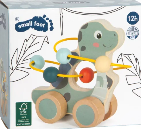 Skubbedyr Med Kuglelabyrint I Træ - Dinosaur - Small Foot