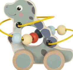 Skubbedyr Med Kuglelabyrint I Træ - Dinosaur - Small Foot
