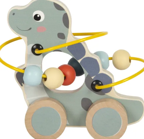 Skubbedyr Med Kuglelabyrint I Træ - Dinosaur - Small Foot