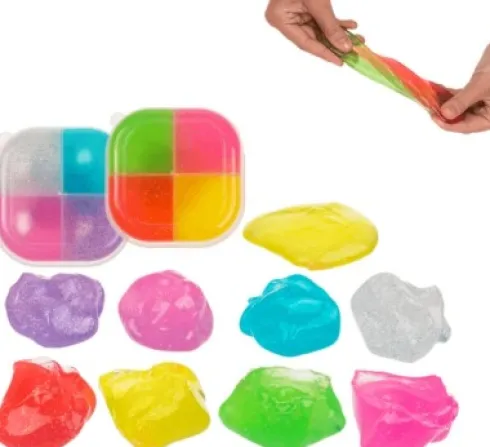 Slim Legetøj - Sæt Til Børn - Krystal 4 Farvet - 120 G - Assorteret
