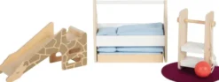 Small Foot - Dukkehus Med Møbler - Træ - Natur