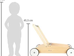 Small Foot - Gåvogn I Træ - Skifer Grå