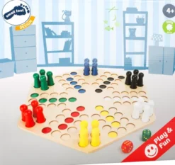 Small Foot - Ludo Spil I Træ - 6 Personer