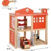 Small Foot - Stor Brandstation Legetøj Med Tilbehør - Træ