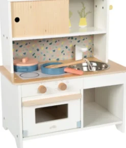 Small Foot - Terrazzo Legekøkken Med Tilbehør - Træ - Kompakt