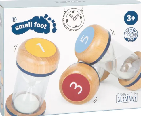 Small Foot - 3 Timeglas Til Børn - 1, 3 Og 5 Minutter - Træ