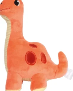 Smallstuff - Dinosaur Bamse - Orange - 19 CM