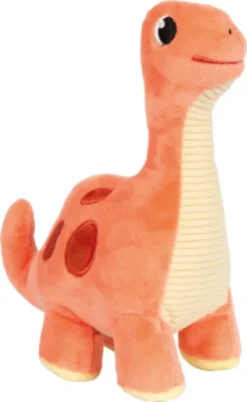 Smallstuff - Dinosaur Bamse - Orange - 19 CM