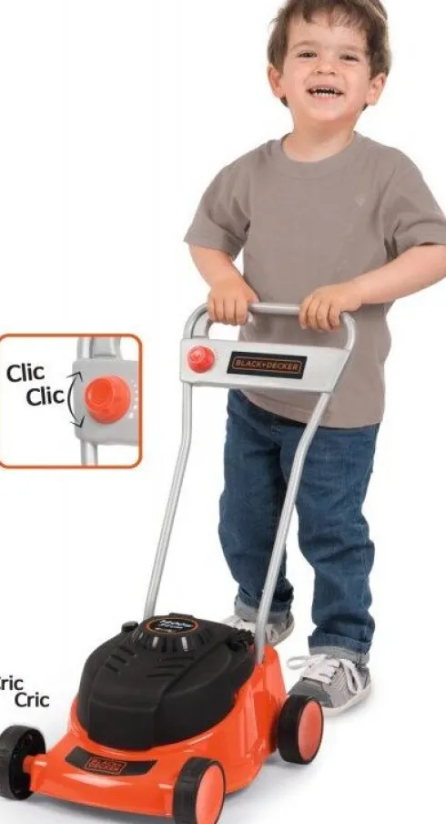 Smoby - Legetøjs Plæneklipper - Black And Decker - 54 CM