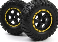 Smyter Desert Wheels/Tires Assembled - Yellow/2Pcs - 540266 - Blackzon