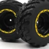 Smyter Mt Wheels/Tires Assembled - Yellow/2Pcs - 540265 - Blackzon