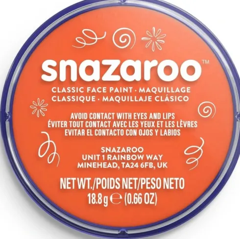 Snazaroo - Ansigtsmaling - Orange - 18 ML