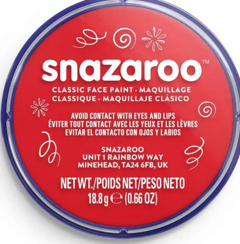 Snazaroo - Ansigtsmaling - Rød - 18 ML