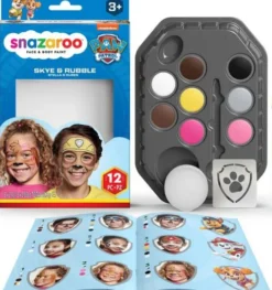 Snazaroo Ansigtsmaling Sæt - Paw Patrol - Sky & Rubble - 12 Dele