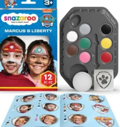 Snazaroo Ansigtsmaling Sæt - Paw Patrol - Marshall & Liberty - 12 Dele