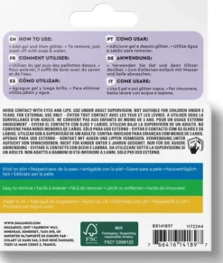 Snazaroo - Glitter Og Glitter Fixer Gel Til Ansigt Og Krop - 4 Dele