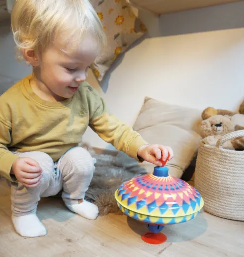 Snurretop Med Mønster - Metal - Small Foot