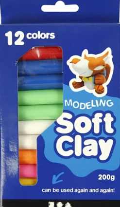Soft Clay - Modellervoks Sæt - 6 Farver - 200 G