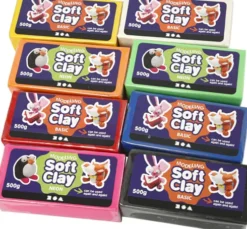 Soft Clay - Modellervoks Sæt - 8 Farver - 8X500 G