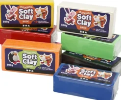 Soft Clay - Modellervoks Sæt - 8 Farver - 8X500 G
