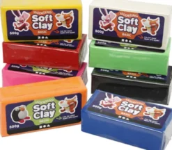 Soft Clay - Modellervoks Sæt - 8 Farver - 8X500 G