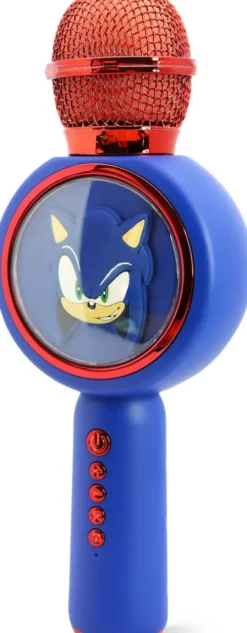 Sonic - Karaoke Mikrofon Med Lys Til Børn - Blå