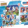 Sonic Puslespil Og Vendespil - Edukit 4-I-1 - Clementoni