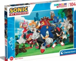 Sonic Puslespil - Super Color - 104 Brikker - Clementoni