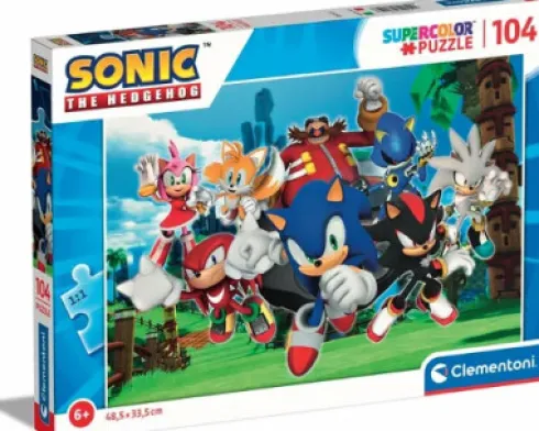 Sonic Puslespil - Super Color - 104 Brikker - Clementoni