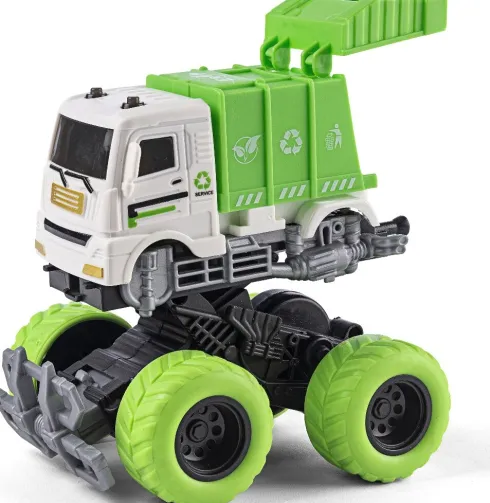 Speedcar - Monster Truck - Sæt Med 2 Stunt - Monstertrucks I Grøn