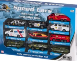 Speedcar - Sæt Med 10 Biler - Assorteret