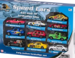 Speedcar - Sæt Med 10 Biler - Assorteret