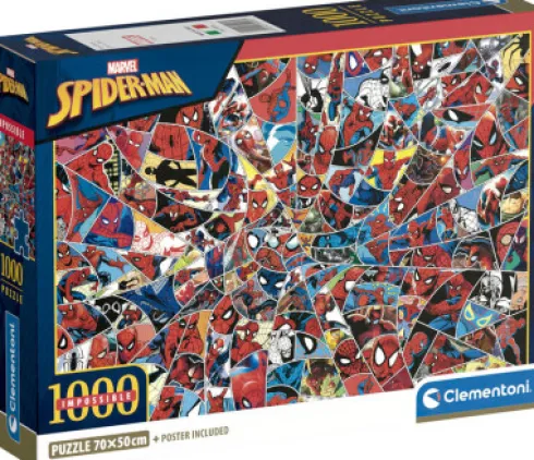 Spiderman Puslespil - Impossible - 1000 Brikker - Clementoni