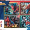 Spiderman Puslespil - Marvel - Super Color - Clementoni - 4 Stk