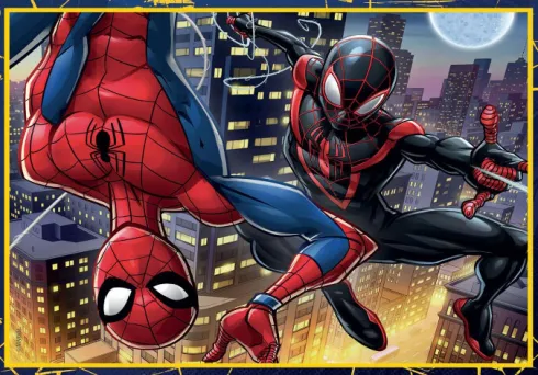 Spiderman Puslespil - Marvel - Super Color - Clementoni - 4 Stk