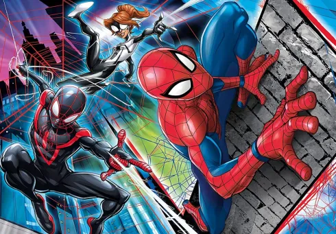 Spiderman Puslespil - Marvel - Super Color - Clementoni - 180 Brikker