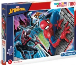 Spiderman Puslespil - Marvel - Super Color - Clementoni - 180 Brikker
