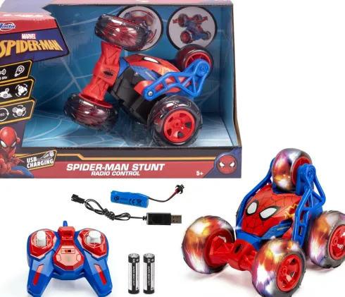 Spider-Man Rc Fjernstyret Stunt Bil - Marvel - Jada