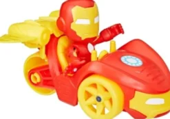 Spidey & Friends - Iron Man Racer Køretøj Og Figur - Hasbro F7458
