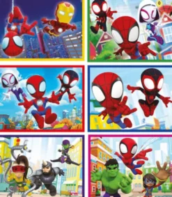Spidey Puslespil - Marvel - 12 Kuber - Clementoni