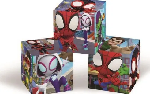 Spidey Puslespil - Marvel - 6 Kuber - Clementoni