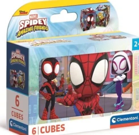 Spidey Puslespil - Marvel - 6 Kuber - Clementoni