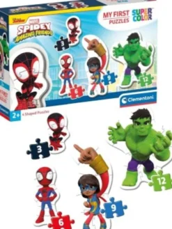 Spidey Puslespil - Mit Første - Marvel - Color - Clementoni - 4 Stk
