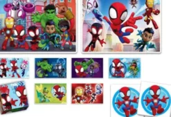 Spidey Puslespil Og Vendespil - Edukit 4-I-1 - Clementoni