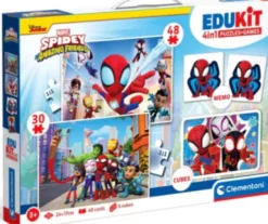 Spidey Puslespil Og Vendespil - Edukit 4-I-1 - Clementoni