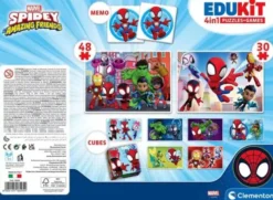 Spidey Puslespil Og Vendespil - Edukit 4-I-1 - Clementoni