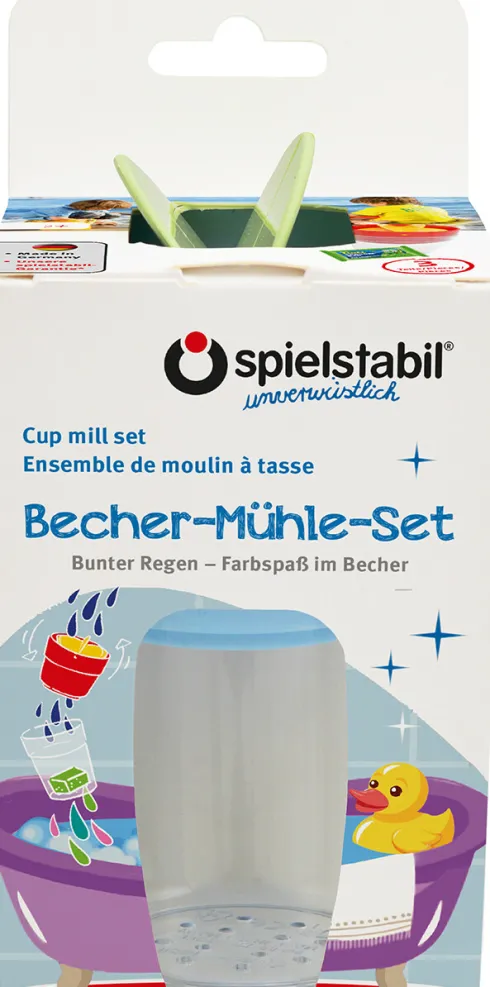 Spielstabil - Sandsæt Med Hulkop Og Møllehjul - Pastel