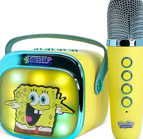 Spongebob - Trådløst Mini Karaoke Anlæg Til Børn - Svampebob