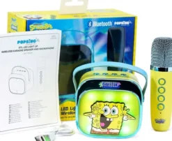 Spongebob - Trådløst Mini Karaoke Anlæg Til Børn - Svampebob
