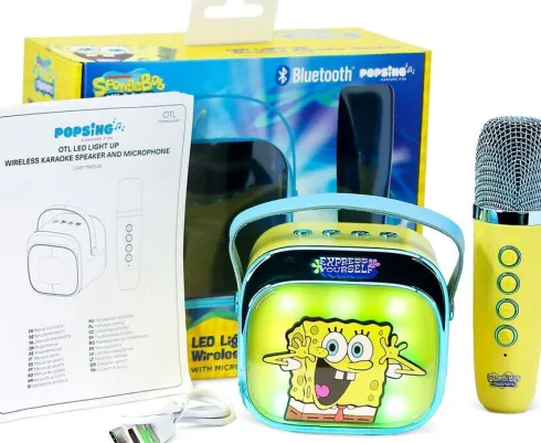Spongebob - Trådløst Mini Karaoke Anlæg Til Børn - Svampebob